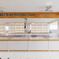 Thiết kế tiệm kính mắt Phương Thảo hiện đại, chuyên nghiệp  